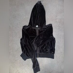 Aritzia TNA Velour Zip Hoodie M
